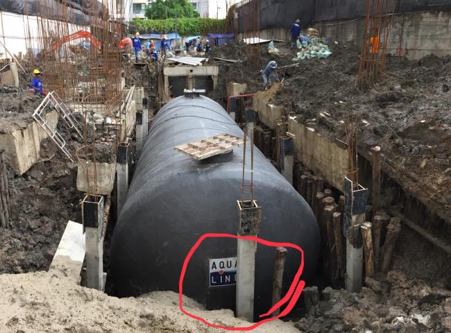 เคลมประกันภัยงานก่อสร้าง : ถังน้ำใต้ดิน ขนาด 80,000 ลิตร แตก